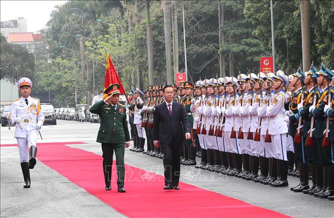 Chủ tịch nước dự Lễ Tuyên dương gương mặt trẻ tiêu biểu toàn quân năm 2023